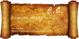 Czeczei Ottó névjegykártya